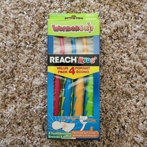 Child soft toothbrushes pack of 4